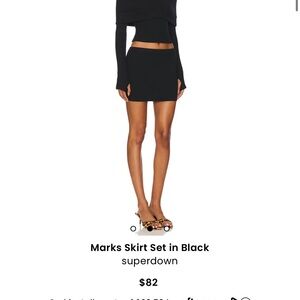 Superdown Black Skirt Set
